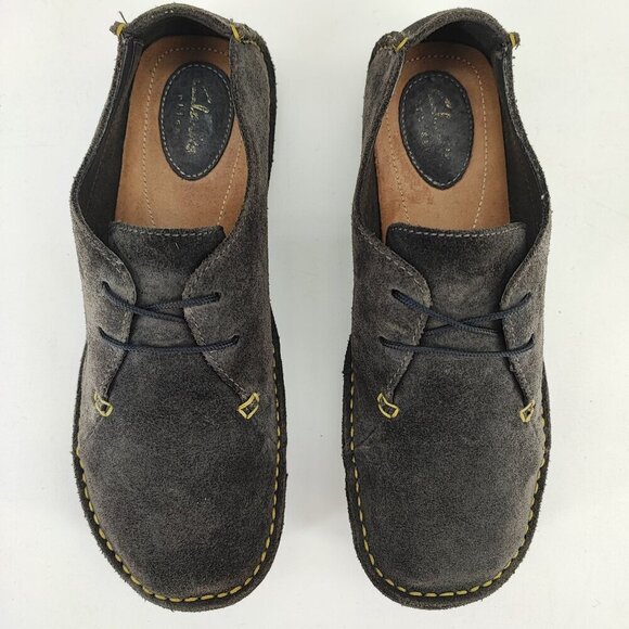 Clarks Women's Artisan Dark Gray Suede Loafer Size 7.5 - Picture 4 of 8